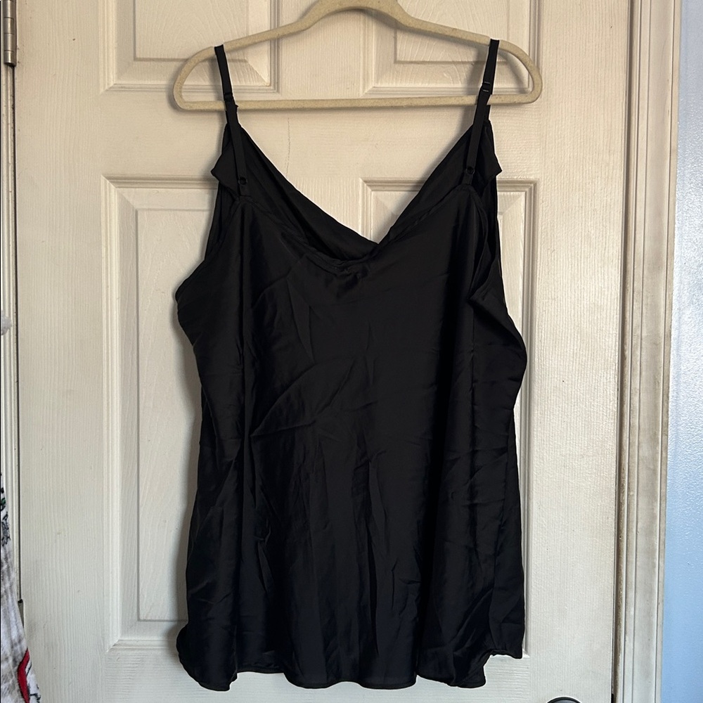 Torrid deep black Satin Cowl Neck Cami size 4X - Picture 5 of 8